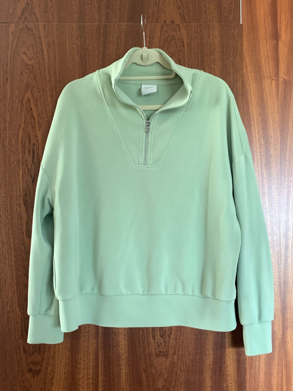 Varley Hawley Mint Green Half-Zip Double Soft Sweatshirt Pullover